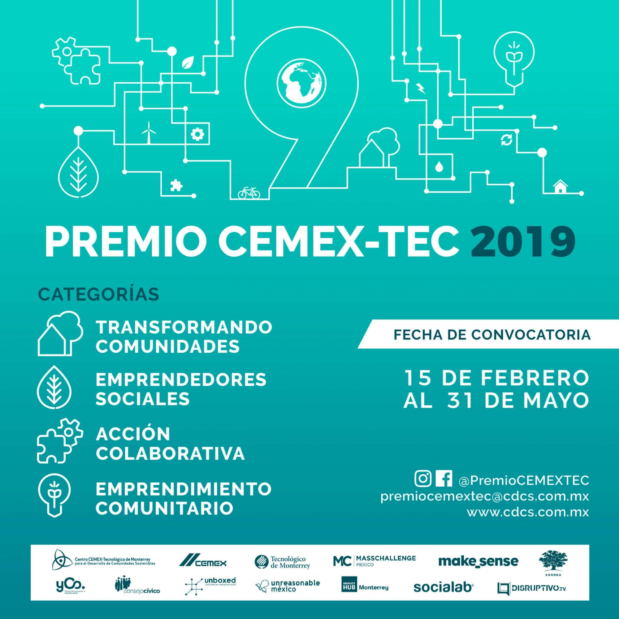 Premio CEMEX-Tec 2019 brindará apoyo a emprendedores